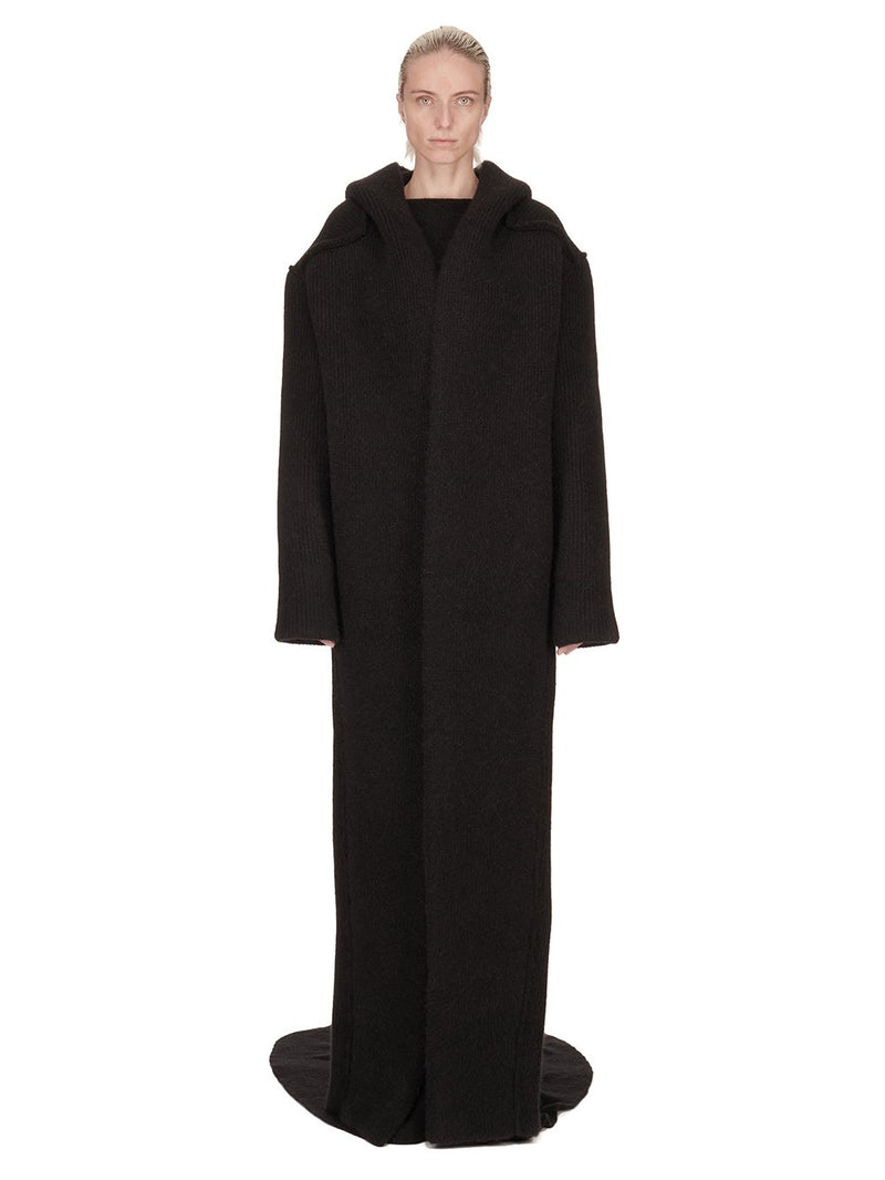 LONG HOODED ROBE BLACK