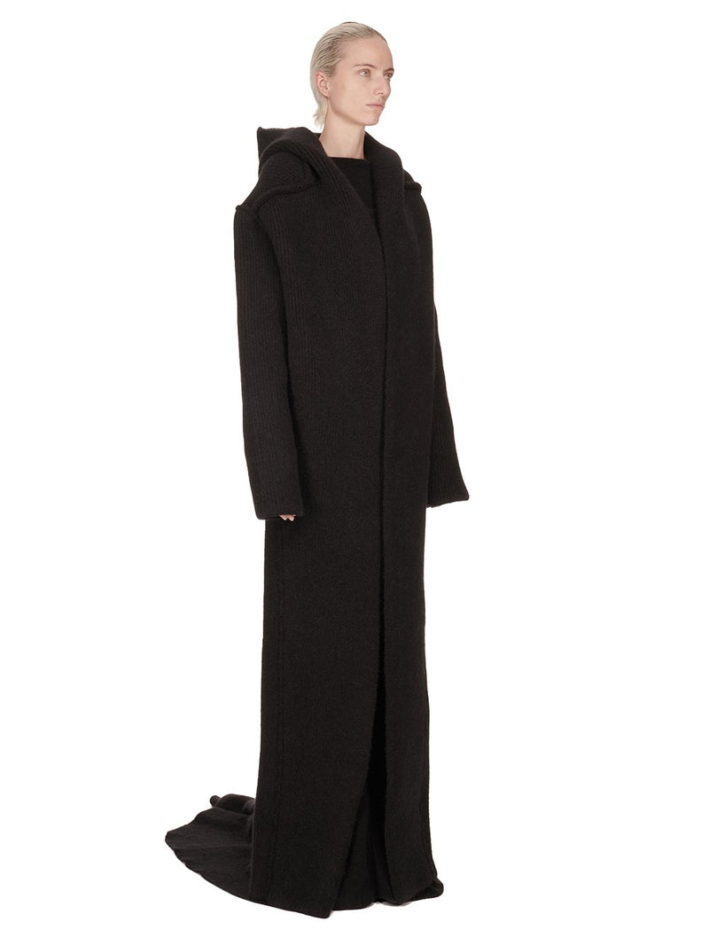 LONG HOODED ROBE BLACK