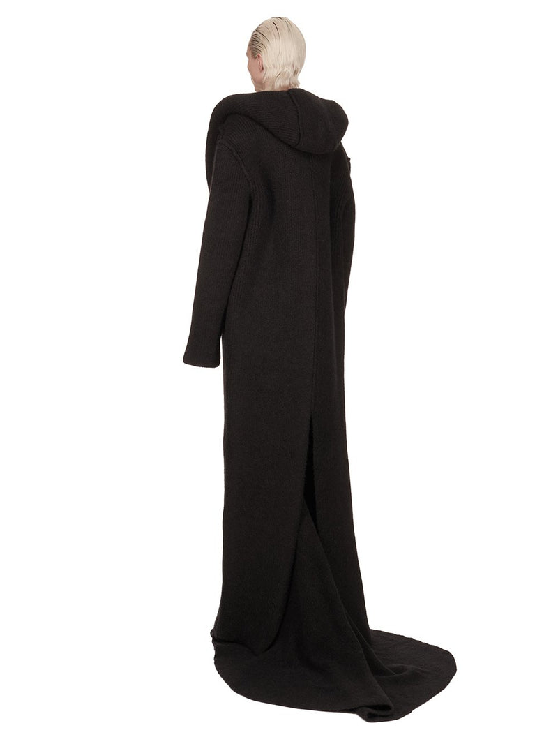 LONG HOODED ROBE BLACK