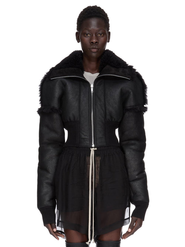 FLIGHT JKT CROPPED BLACK WOMENS