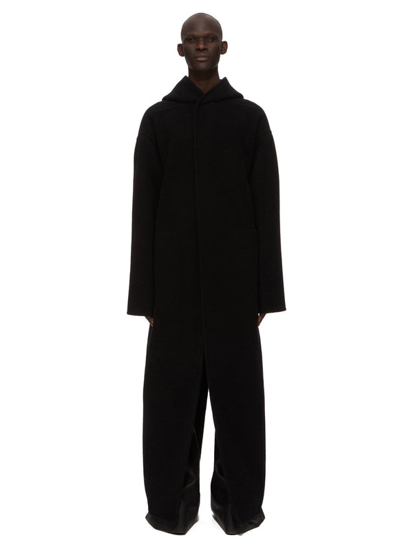 LONG HOODED ROBE BLACK