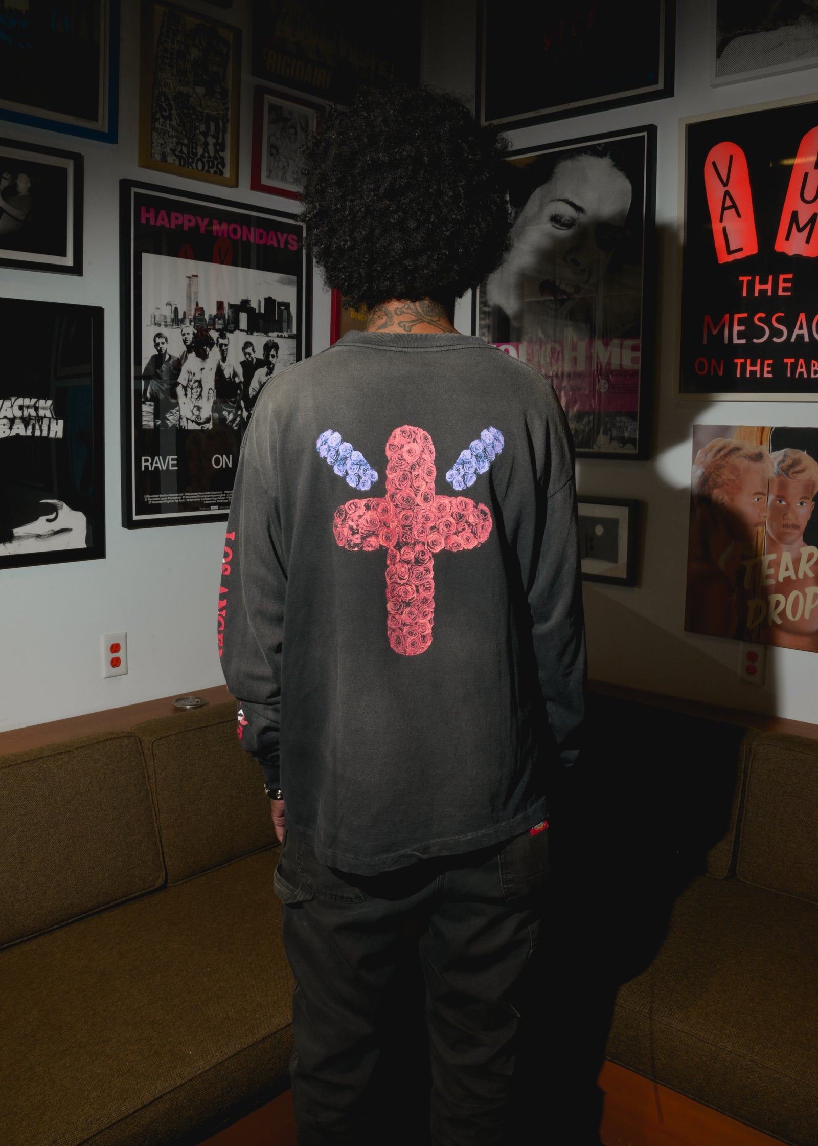 【SAINT Mxxxxxx】BR_LS TEE/BORN SAINT SAINT Mxxxxxx x Bornraised BR LS Tee Born Saint Black Size S