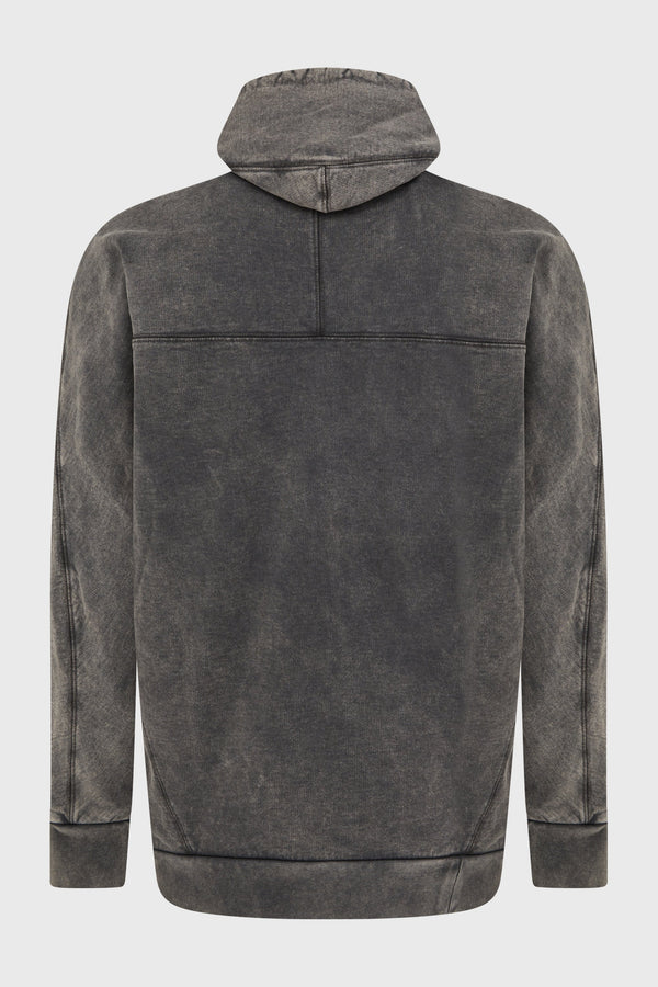 11 LOGO MASK HOODIE ACID GREY