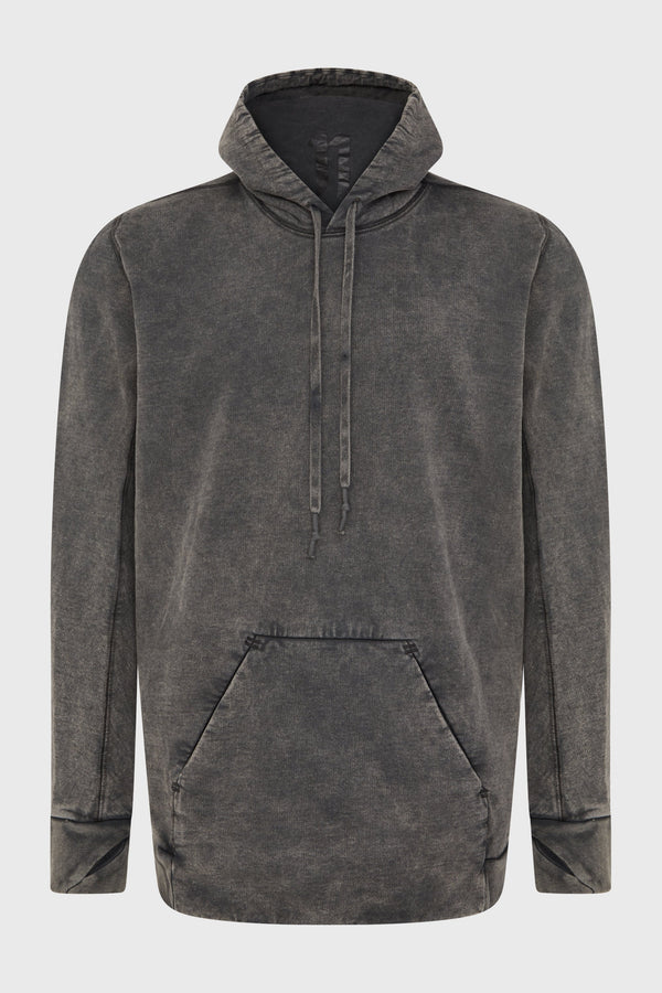 11 LOGO MASK HOODIE ACID GREY