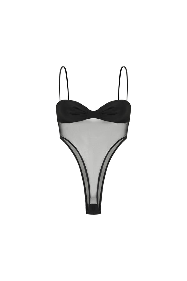 STRAP PANELLED BODYSUIT