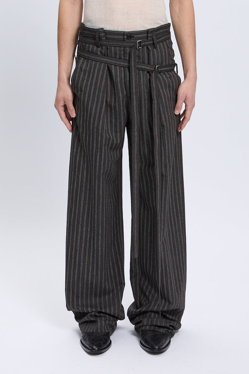 WOUBRECHT HIGH COMFORT DOUBLE BELTED TROUSERS