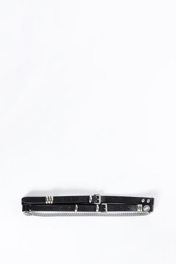 LUEN 4 CM MULTI BELT BLACK