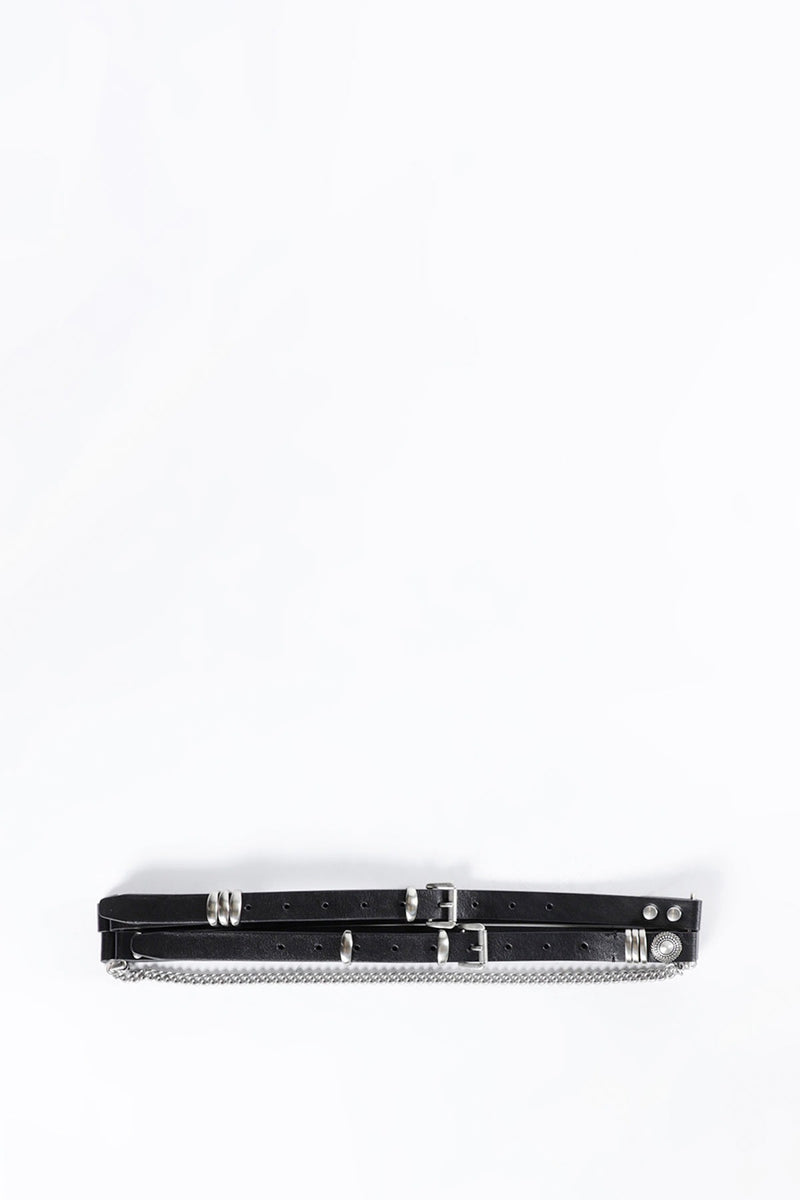 LUEN 4 CM MULTI BELT BLACK