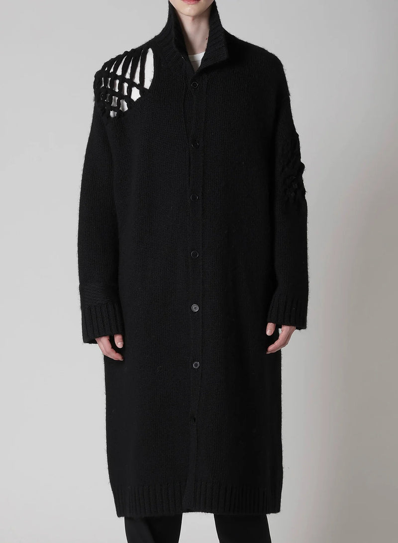 MACRAME D CARDIGAN BLACK