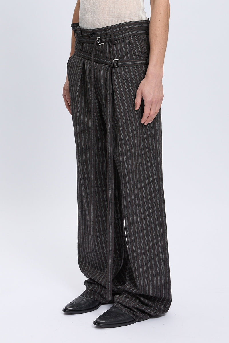 WOUBRECHT HIGH COMFORT DOUBLE BELTED TROUSERS