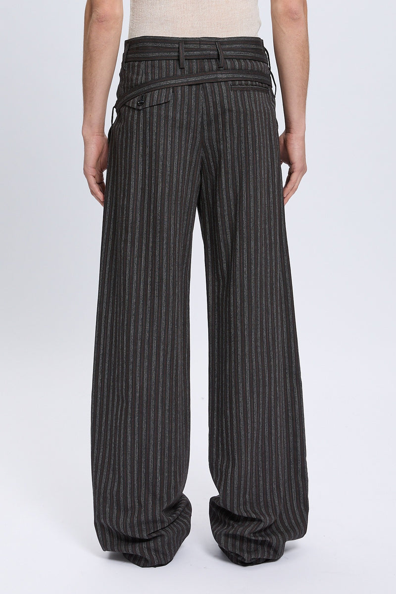 WOUBRECHT HIGH COMFORT DOUBLE BELTED TROUSERS
