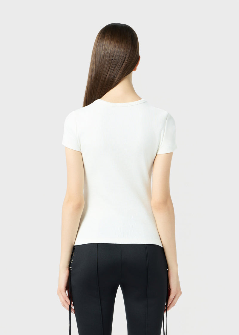 JERSEY T-SHIRT NATURAL WHITE/BLACK