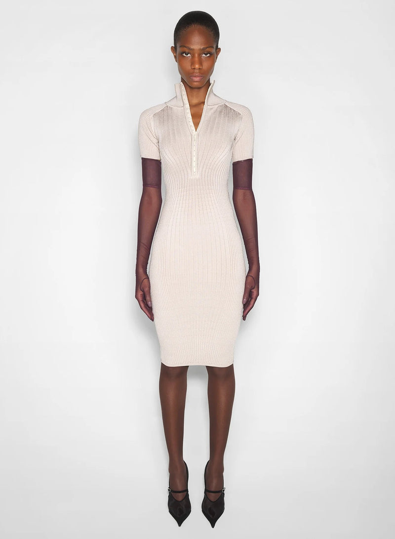RIB POLO DRESS