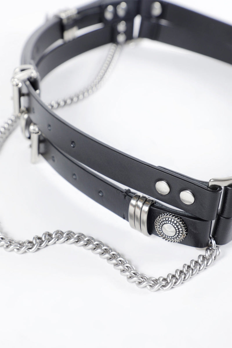 LUEN 4 CM MULTI BELT BLACK
