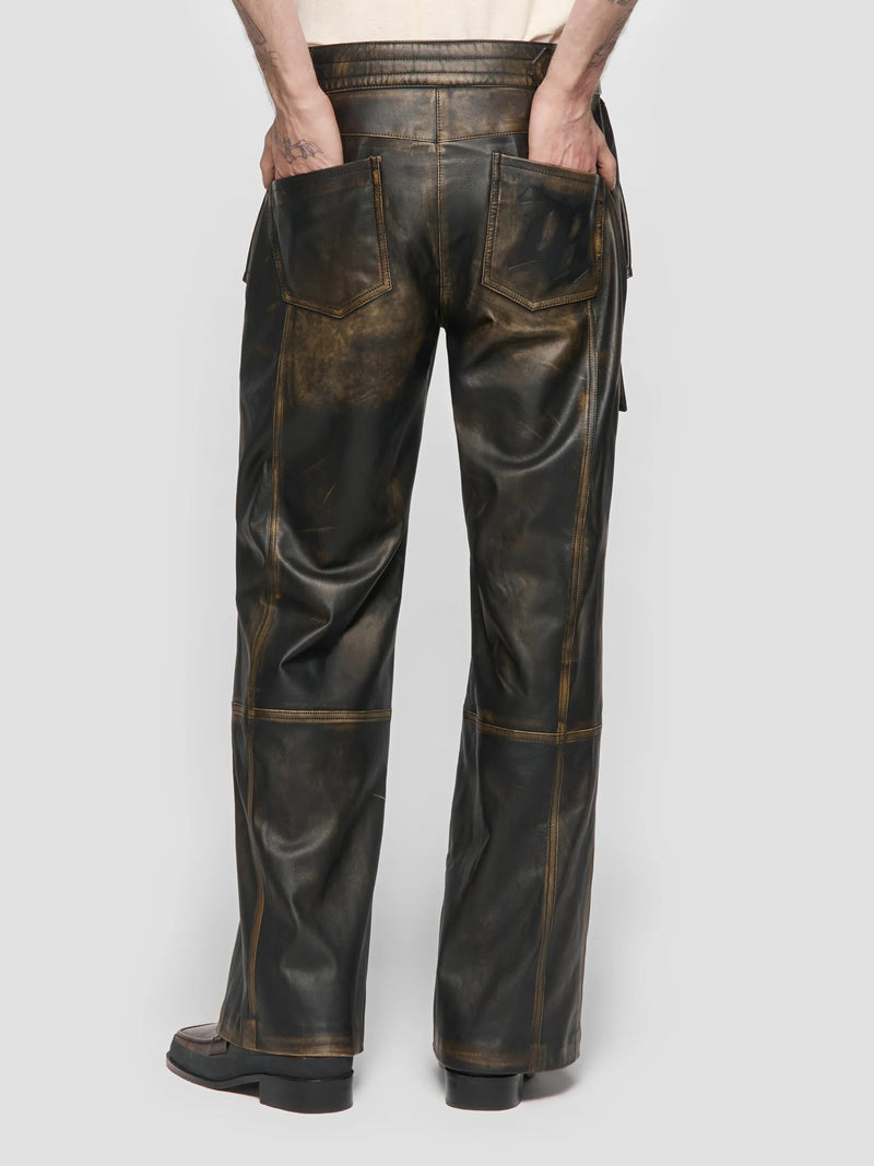 VINTAGE LEATHER MOTO PANTS