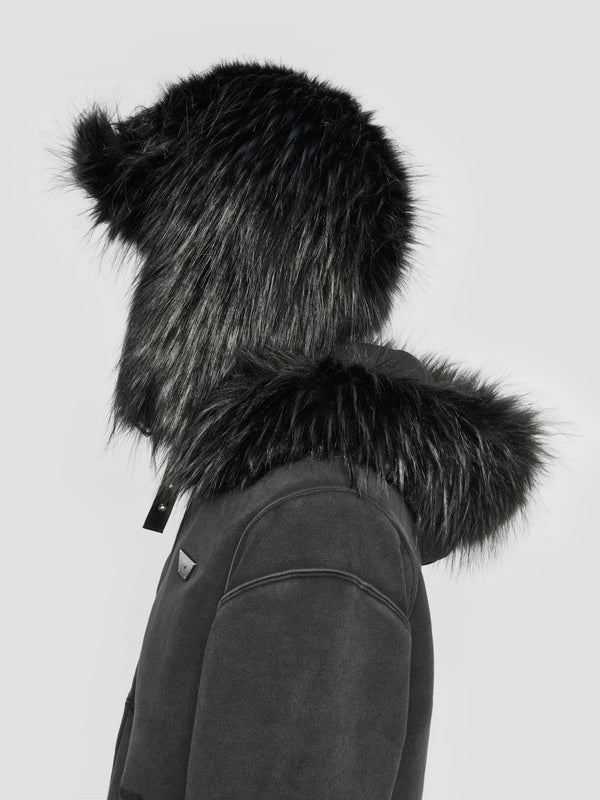 FAUX FUR AVIATOR HAT