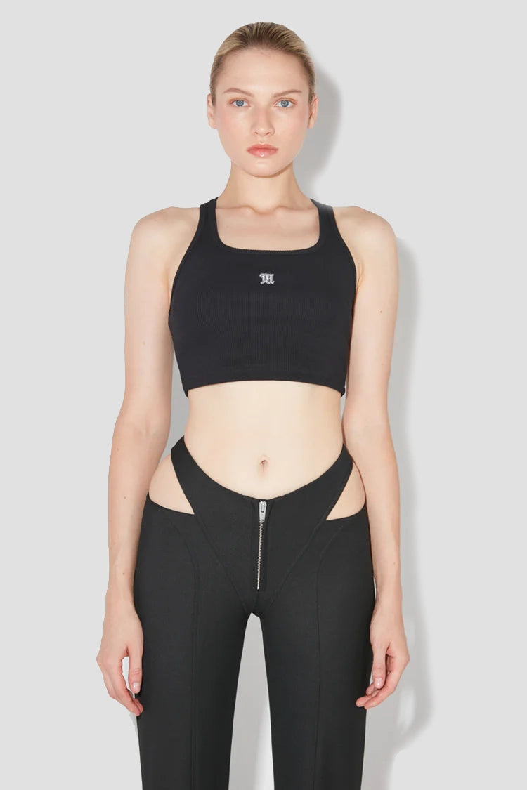 CROPPED M TANK TOP BLACK