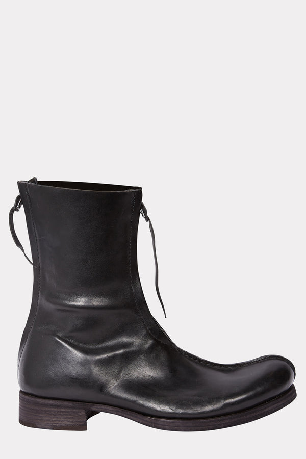 Black Back and front zipped boots