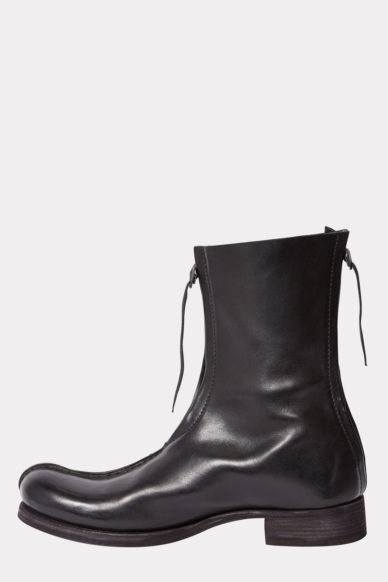 Black Back and front zipped boots