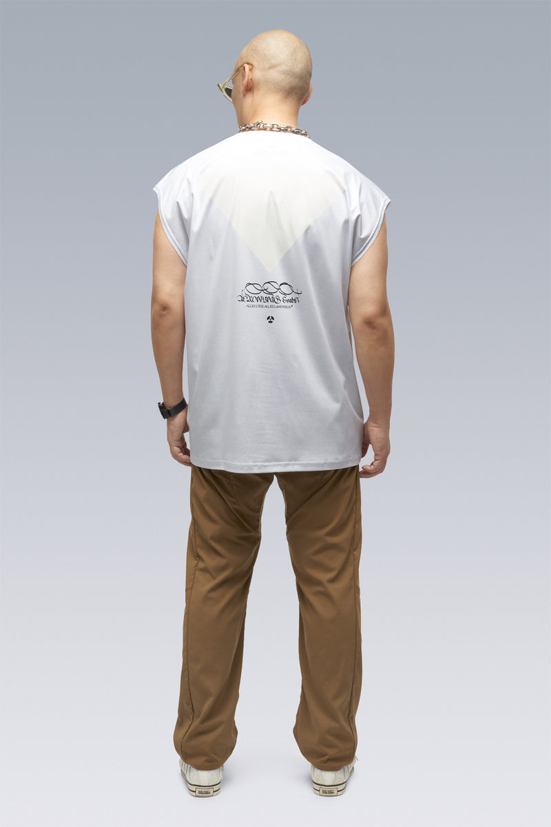 S25-PR-A 100% Cotton Mercerized Sleeveless T-shirt - White