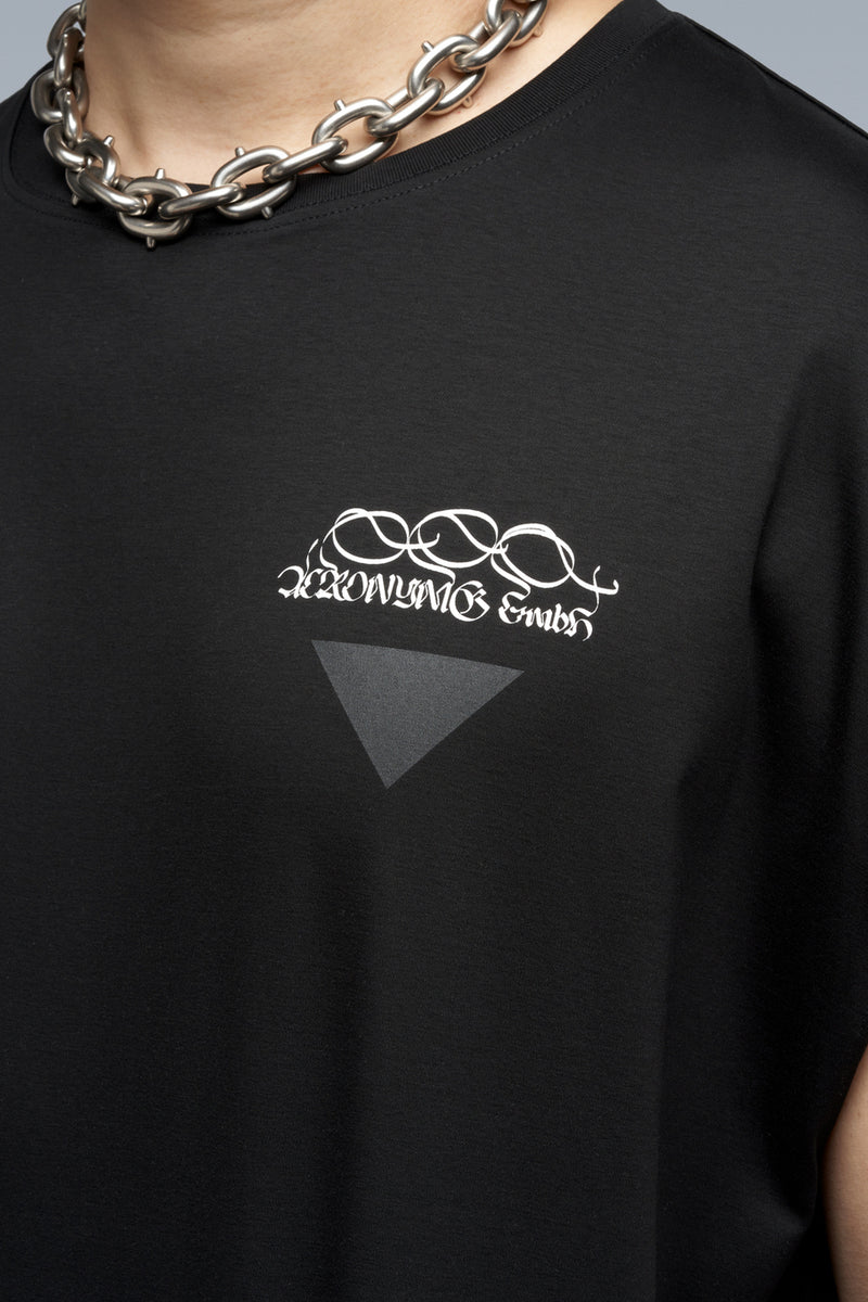 S25-PR-A 100% Cotton Mercerized Sleeveless T-shirt - Black
