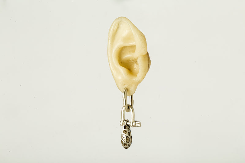 Deco Earring (Extra Small Link, Mega Pavé)