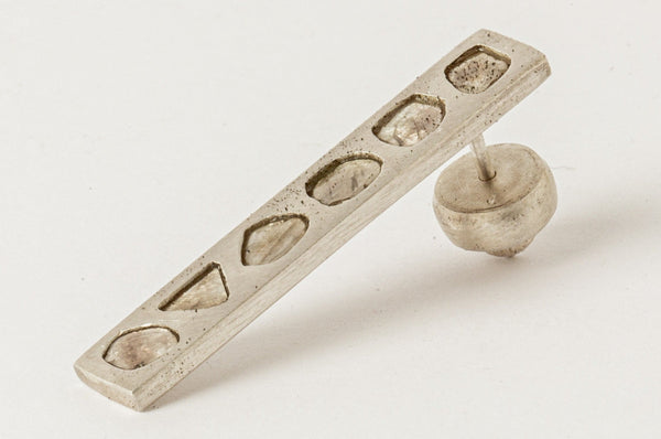 Plate Earring (0.6 CT, 6 Diamond Slabs)