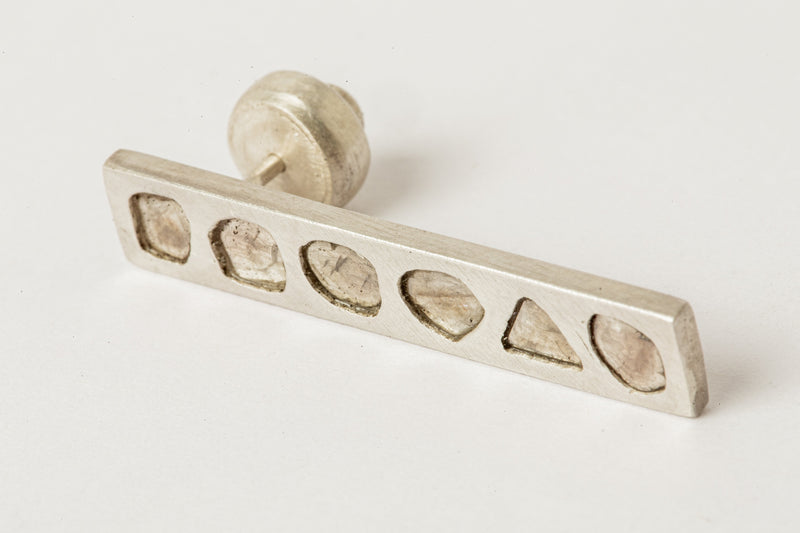 Plate Earring (0.6 CT, 6 Diamond Slabs)