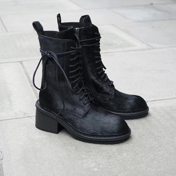 新品 10SS ANN DEMEULEMEESTER VERNICE NERO Ann Demeulemeester Tall Buckled Soft Leather Boots (Double