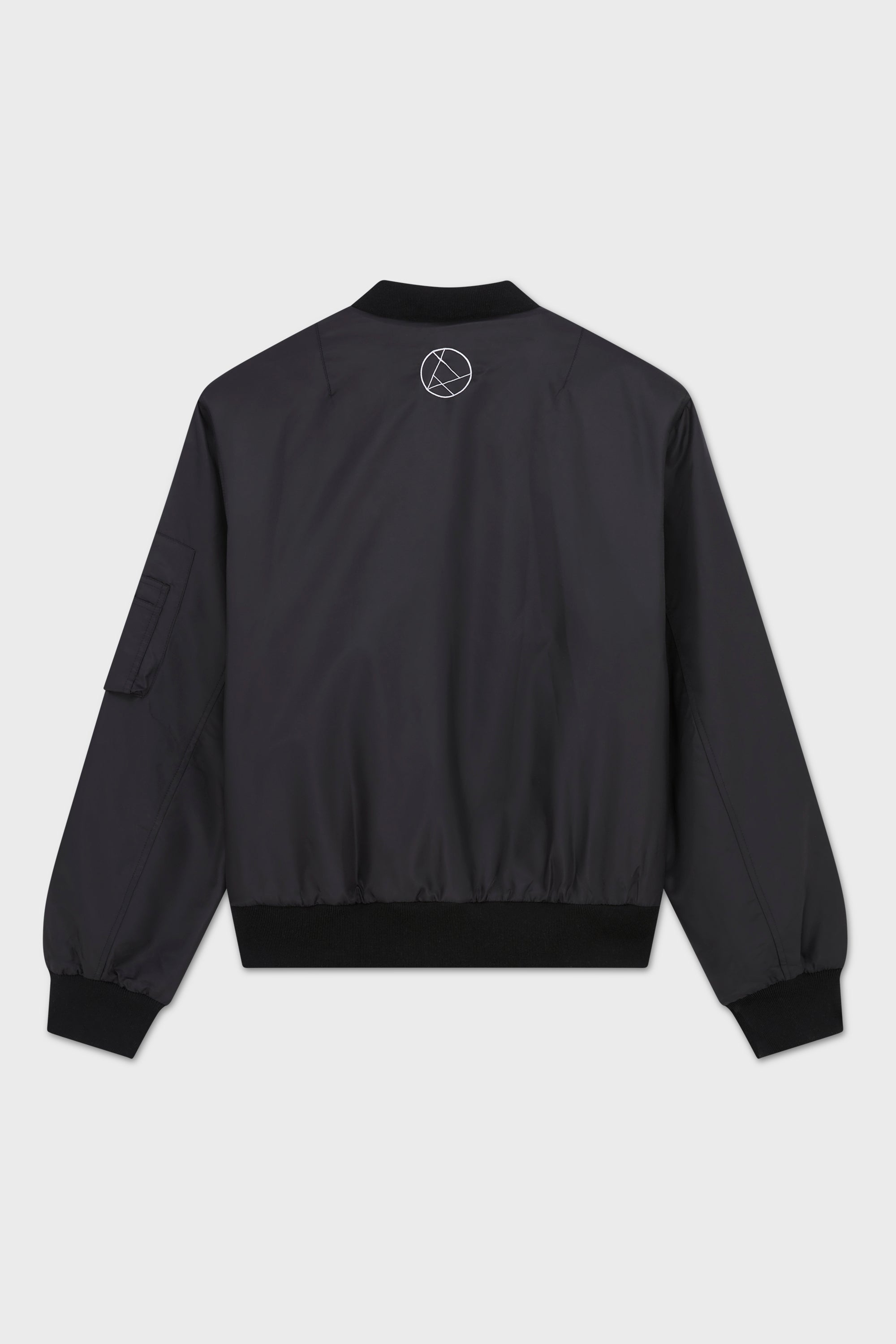 LAB UNIFORM BLACK UNISEX REVERSIBLE MINK FUR BOMBER W/ LOGO