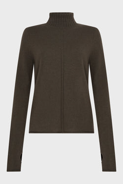 DISTRESSED CASHMERE TURTLENECK