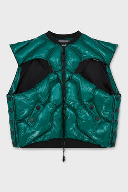 PANELED OVERSIZE VEST GREEN
