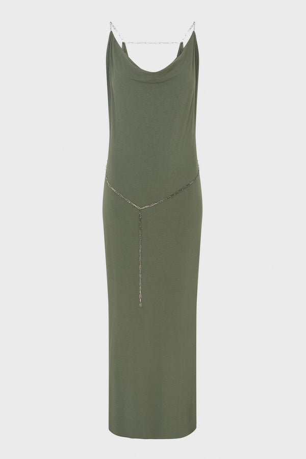 SAGE WO. STRAIGHT PLAIN DRESS