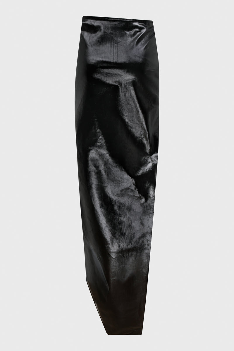 WOVEN EDFU SKIRT BLACK DENIM