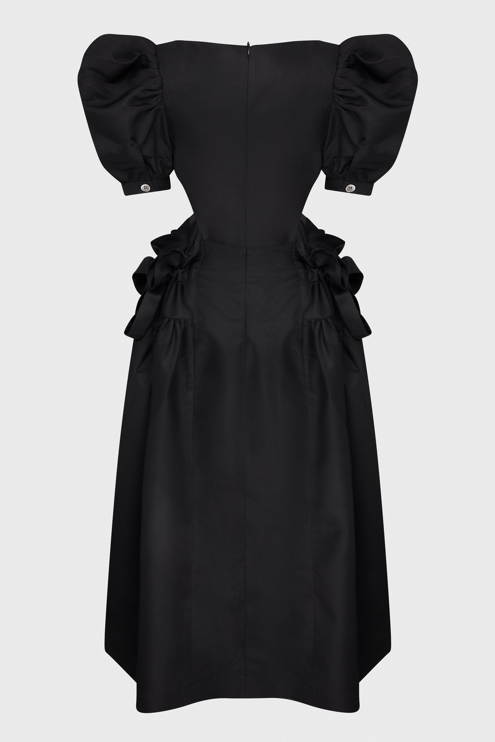 yourmle PUFF SLEEVE RIBBON DRESS ブラック PUFF SLEEVE RIBBON DRESS