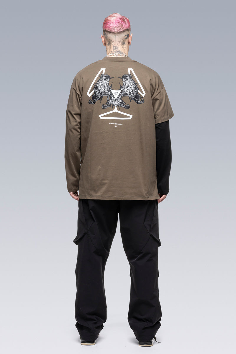 S29-PR-A 100% Organic Cotton Long Sleeve T-shirt - RAF Green/Black
