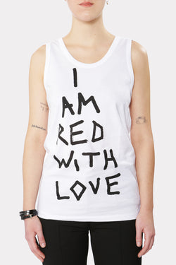 "I AM RED WITH LOVE" TANK TOP